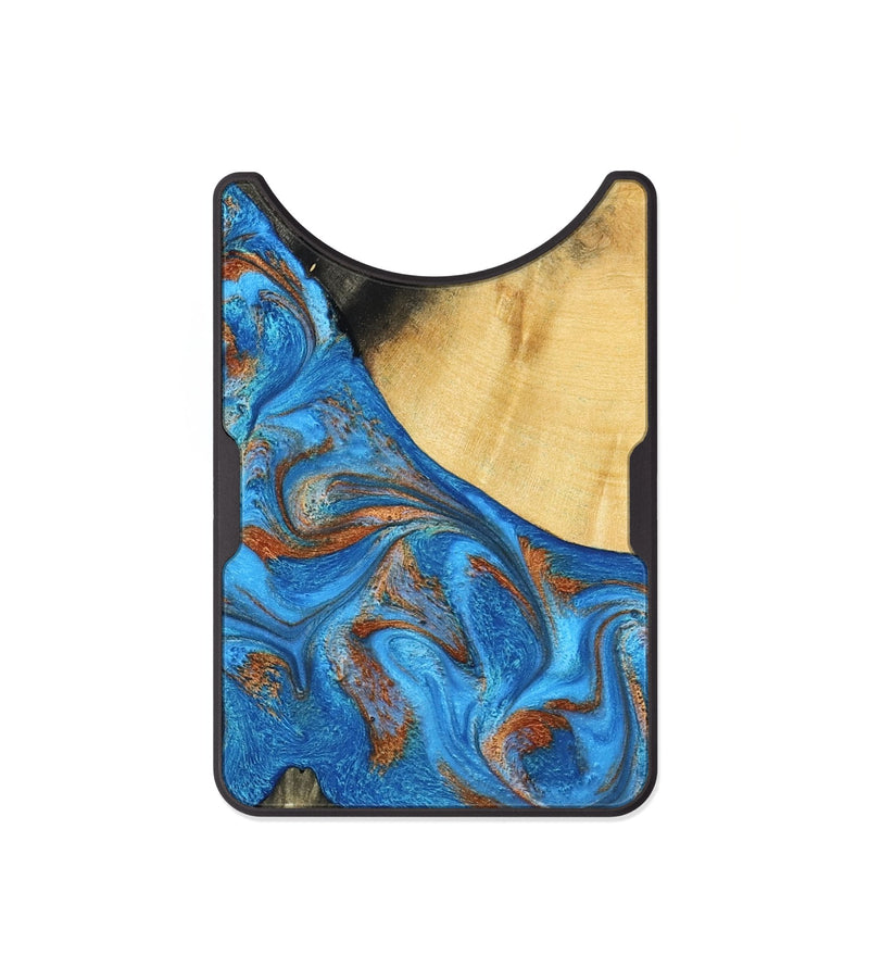 Alloy Wood Wallet - Donn (Teal & Gold, 788414)