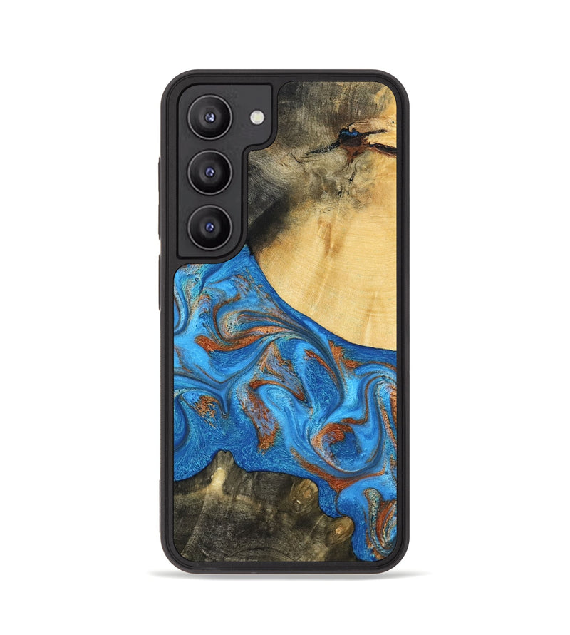 Galaxy S23 Wood Phone Case - Donn (Teal & Gold, 788414)
