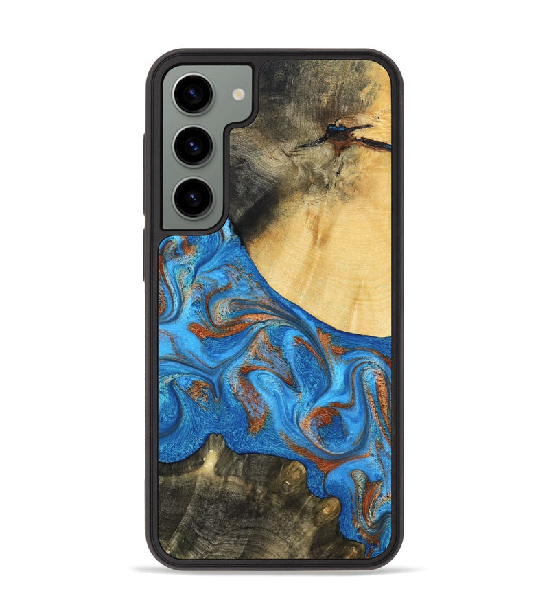 Galaxy S23 Plus Wood Phone Case - Donn (Teal & Gold, 788414)