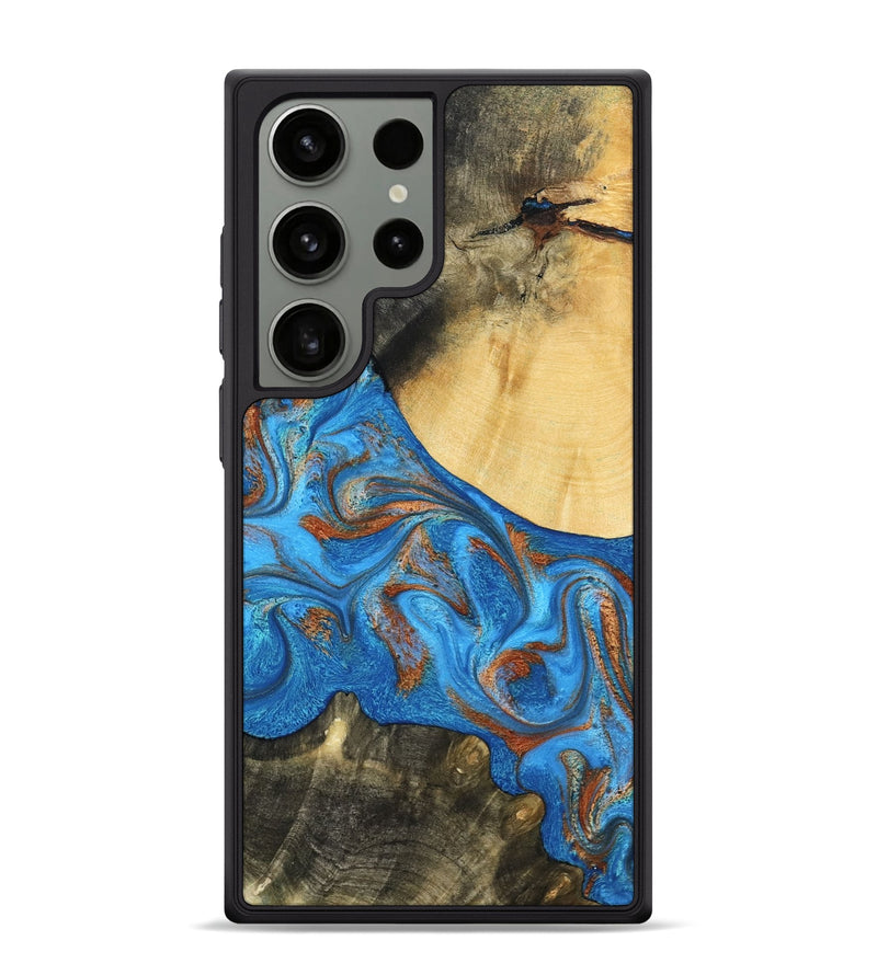 Galaxy S24 Ultra Wood Phone Case - Donn (Teal & Gold, 788414)