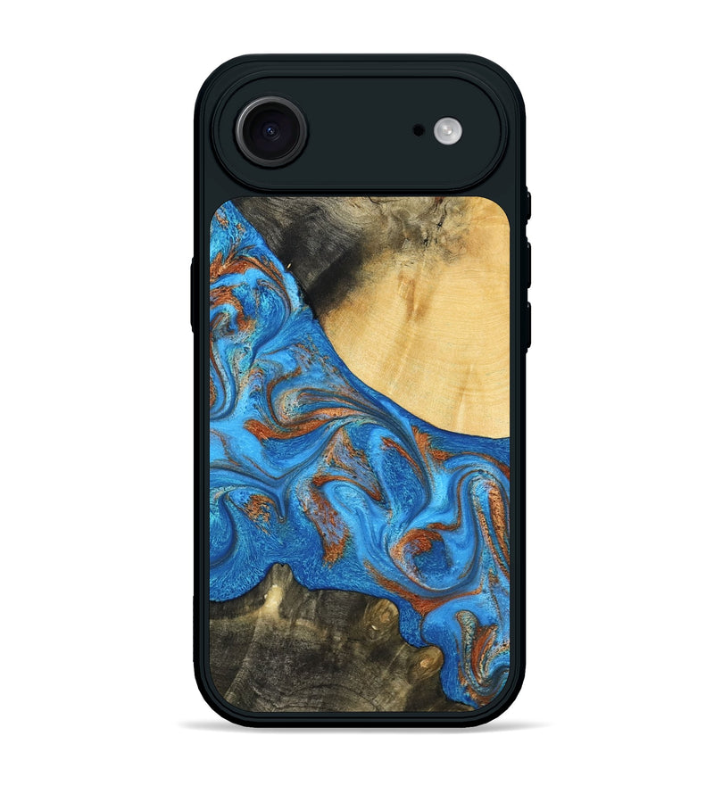 iPhone 17 Air Wood Phone Case - Donn (Teal & Gold, 788414)