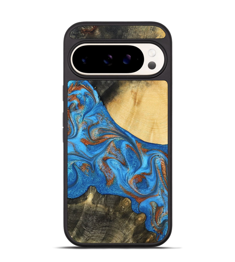 Pixel 9 Wood Phone Case - Donn (Teal & Gold, 788414)