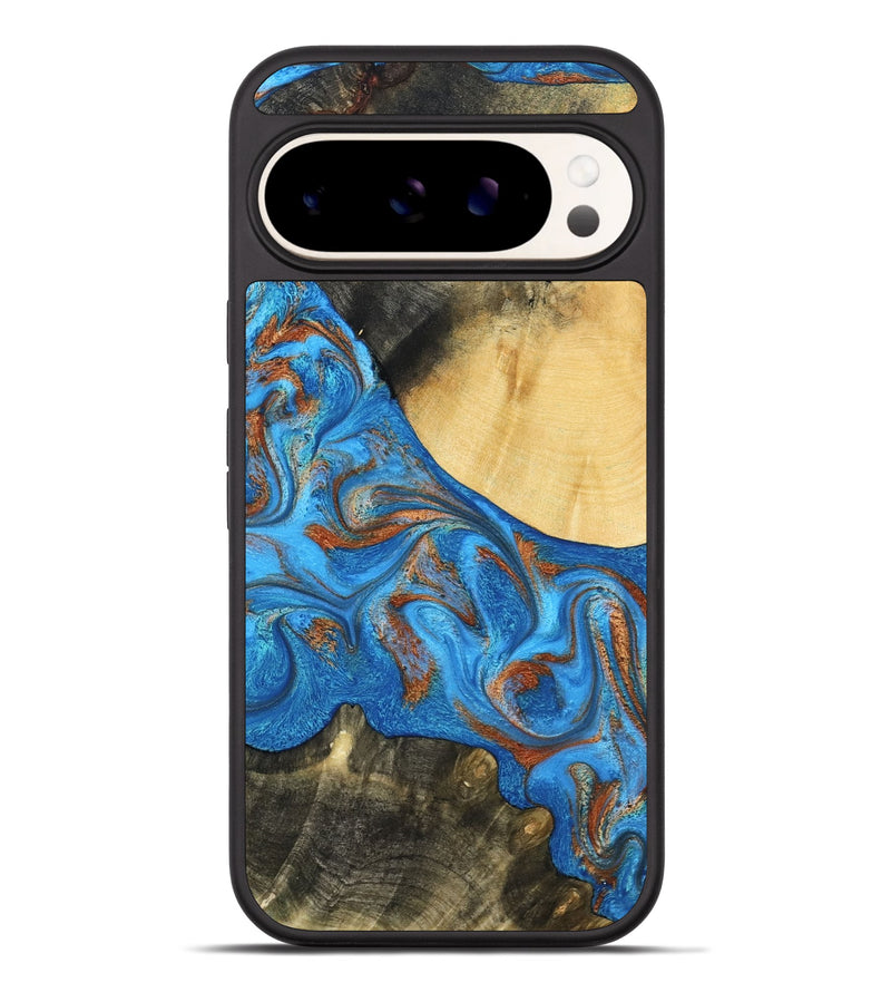 Pixel 9 Pro XL Wood Phone Case - Donn (Teal & Gold, 788414)