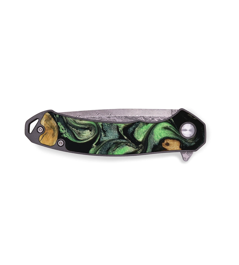 EDC Wood Pocket Knife - Brendon (Green, 788439)