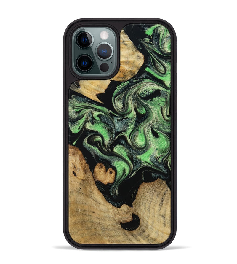 iPhone 12 Pro Max Wood Phone Case - Brendon (Green, 788439)