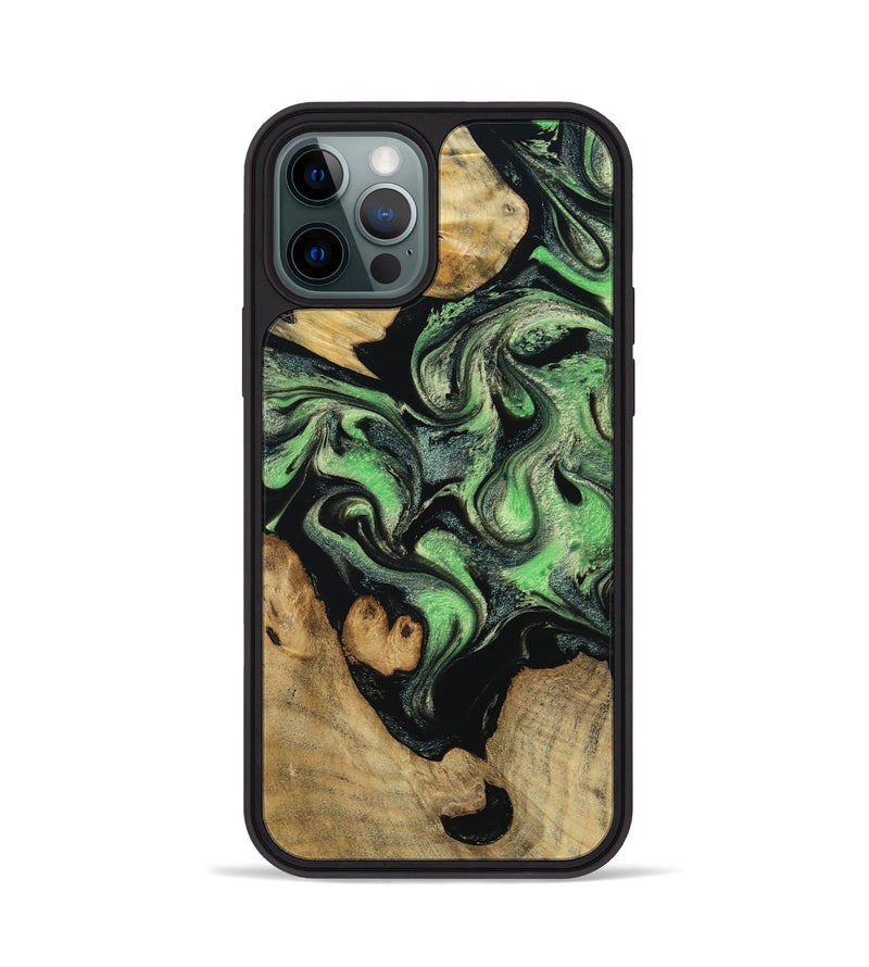 iPhone 12 Pro Wood Phone Case - Brendon (Green, 788439)
