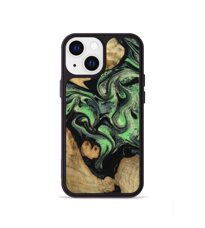 iPhone 13 mini Wood Phone Case - Brendon (Green, 788439)