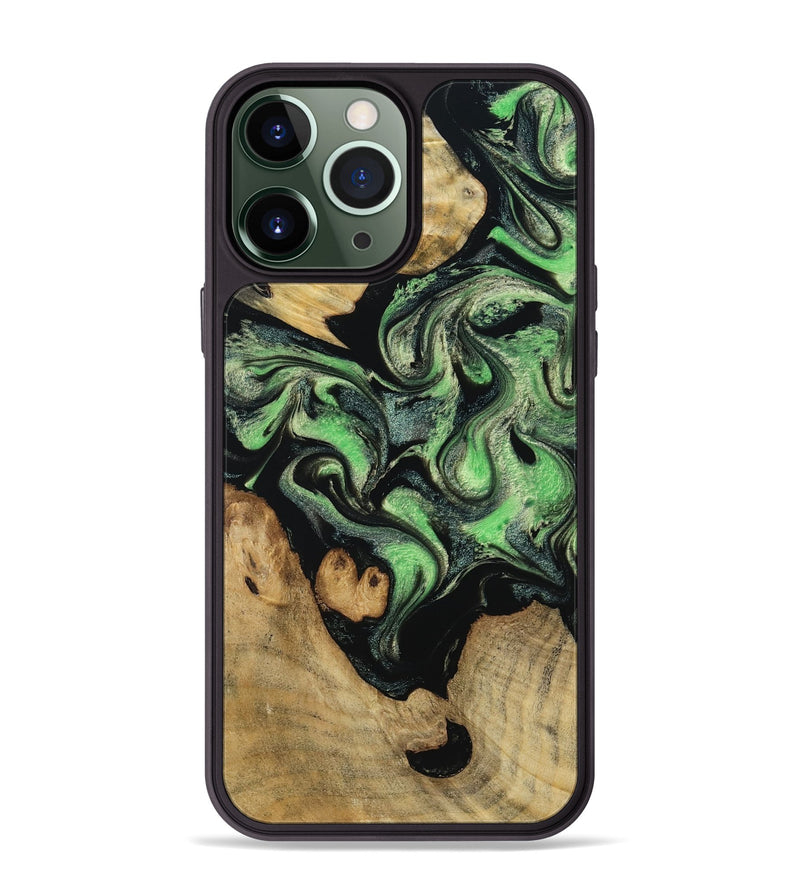 iPhone 13 Pro Max Wood Phone Case - Brendon (Green, 788439)