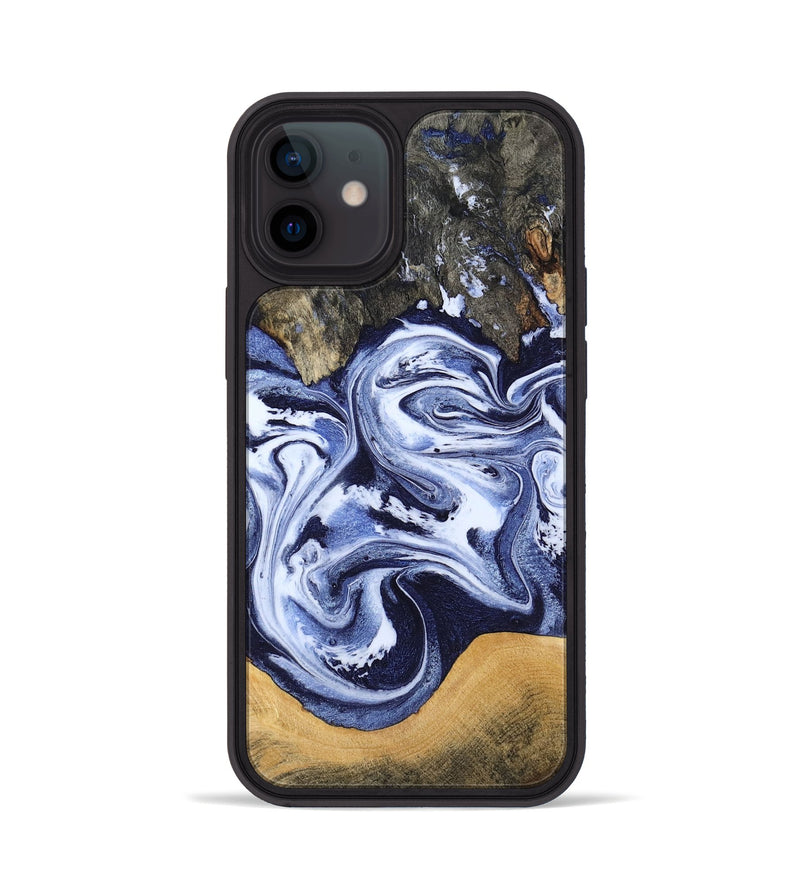 iPhone 12 Wood Phone Case - Renada (Blue, 788446)