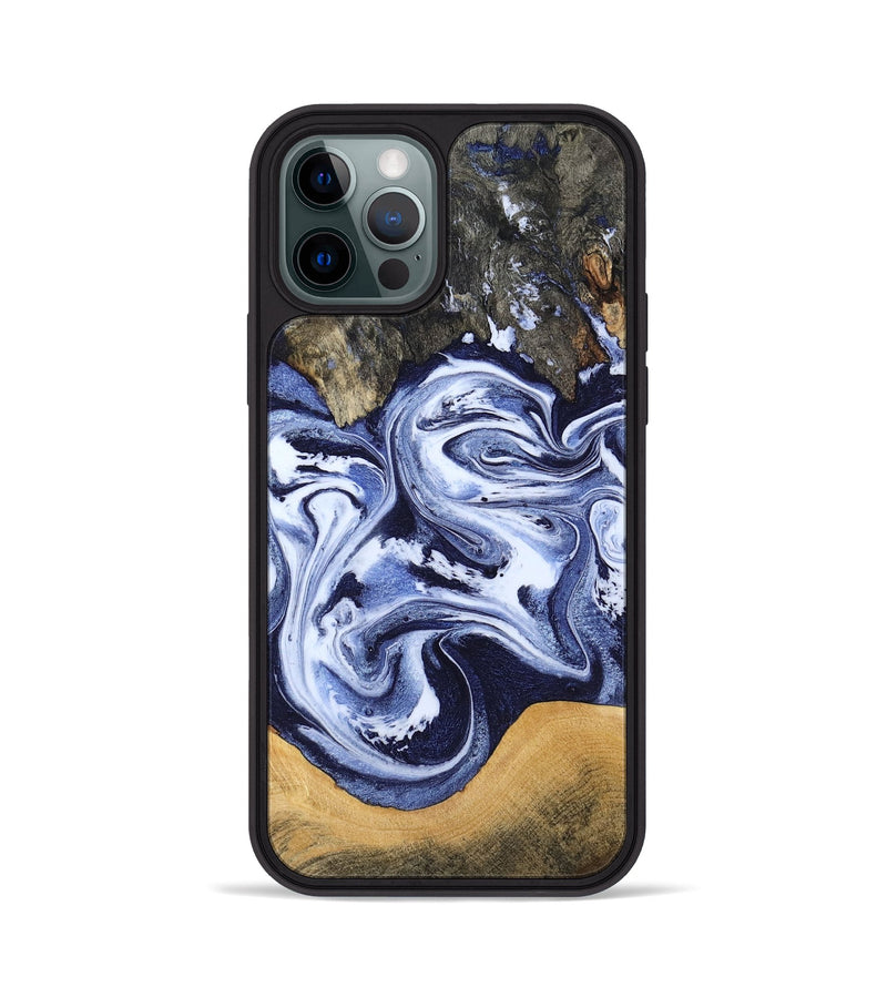 iPhone 12 Pro Wood Phone Case - Renada (Blue, 788446)