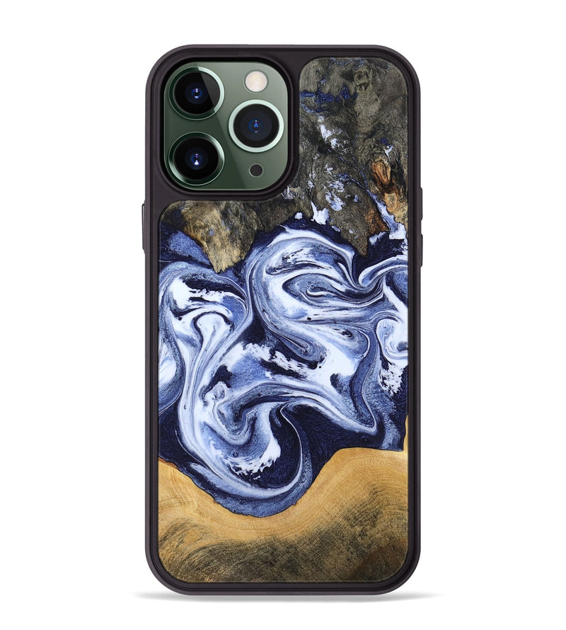 iPhone 13 Pro Max Wood Phone Case - Renada (Blue, 788446)