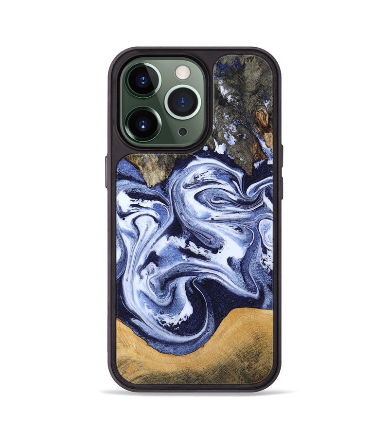 iPhone 13 Pro Wood Phone Case - Renada (Blue, 788446)