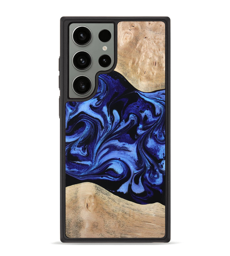 Galaxy S23 Ultra Wood Phone Case - Oral (Blue, 788447)