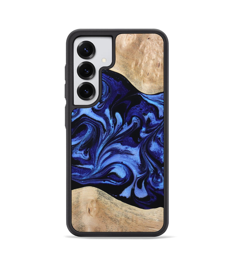 Galaxy S25 Wood Phone Case - Oral (Blue, 788447)