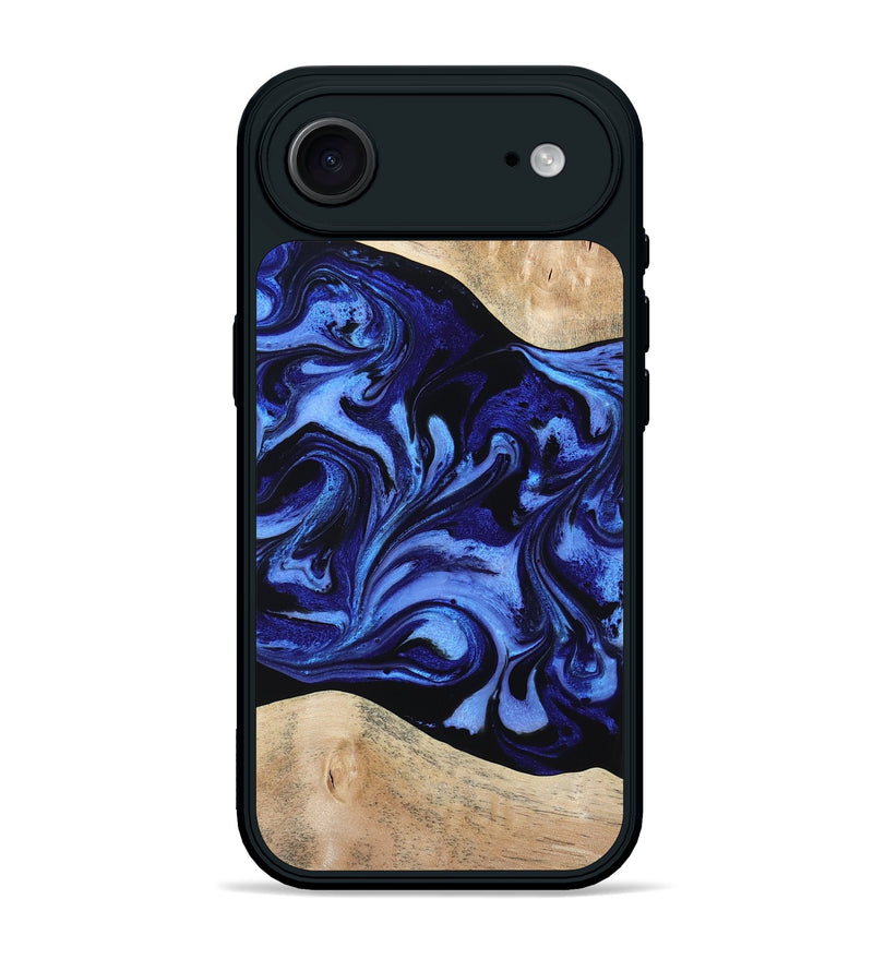 iPhone 17 Air Wood Phone Case - Oral (Blue, 788447)