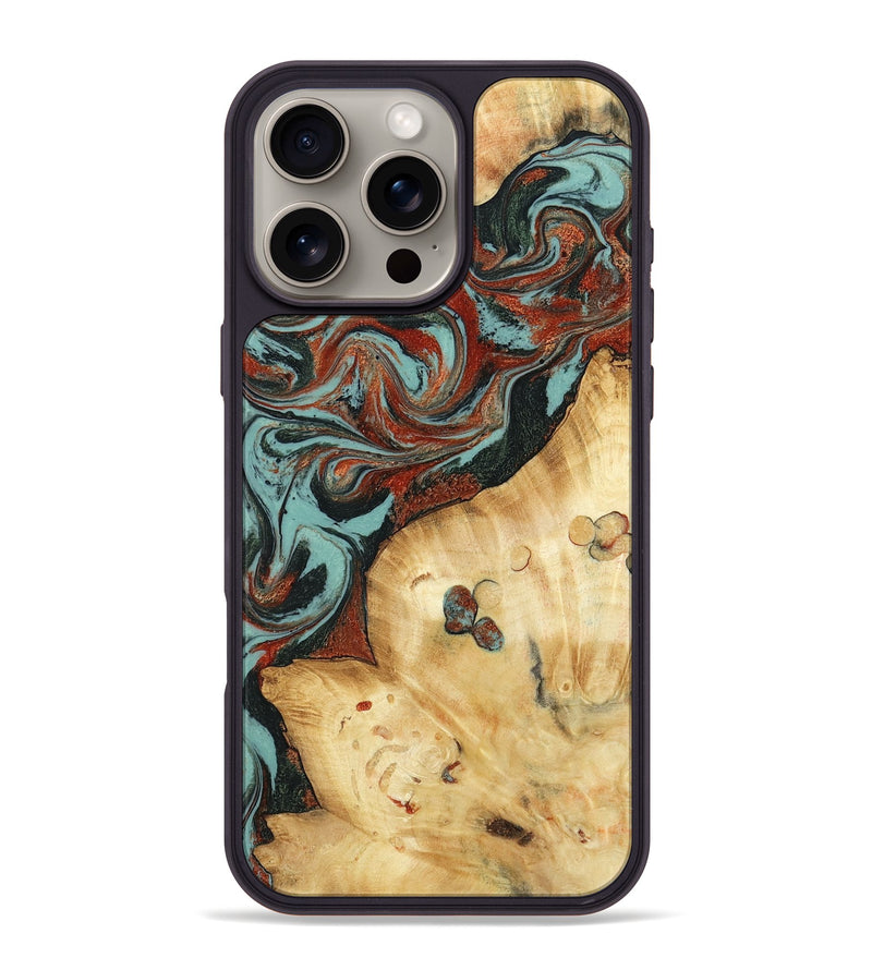 iPhone 16 Pro Max Wood Phone Case - Philip (Green, 788451)