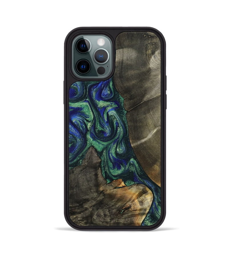 iPhone 12 Pro Wood Phone Case - Theron (Green, 788452)