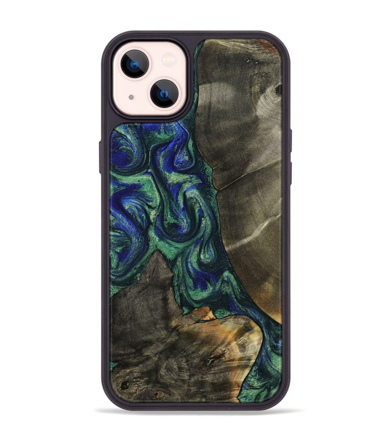 iPhone 14 Plus Wood Phone Case - Theron (Green, 788452)