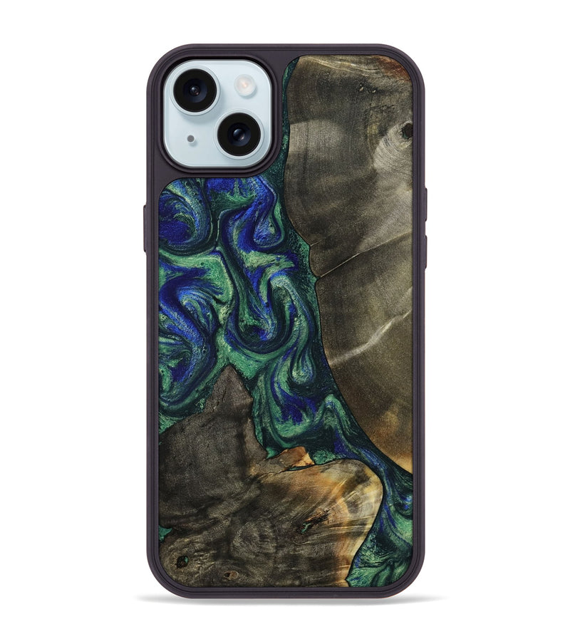 iPhone 15 Plus Wood Phone Case - Theron (Green, 788452)