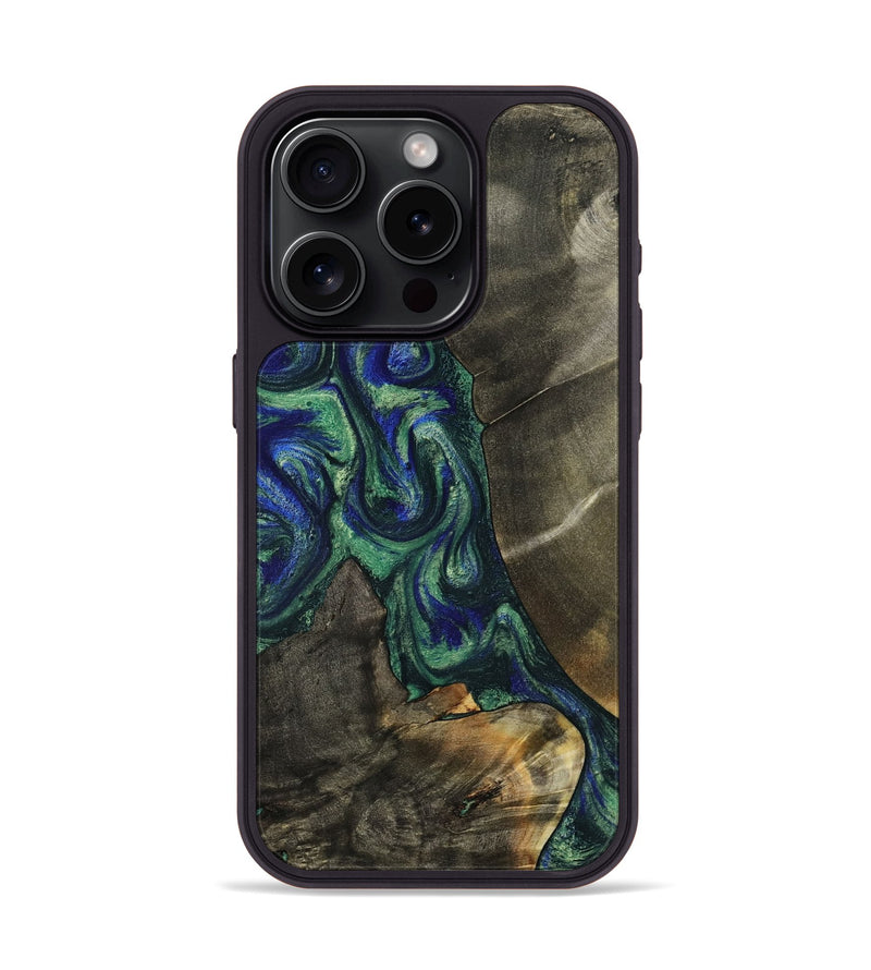 iPhone 15 Pro Wood Phone Case - Theron (Green, 788452)
