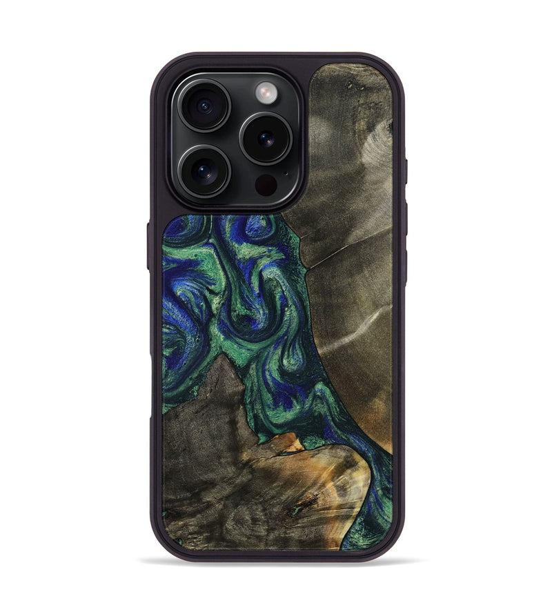 iPhone 16 Pro Wood Phone Case - Theron (Green, 788452)