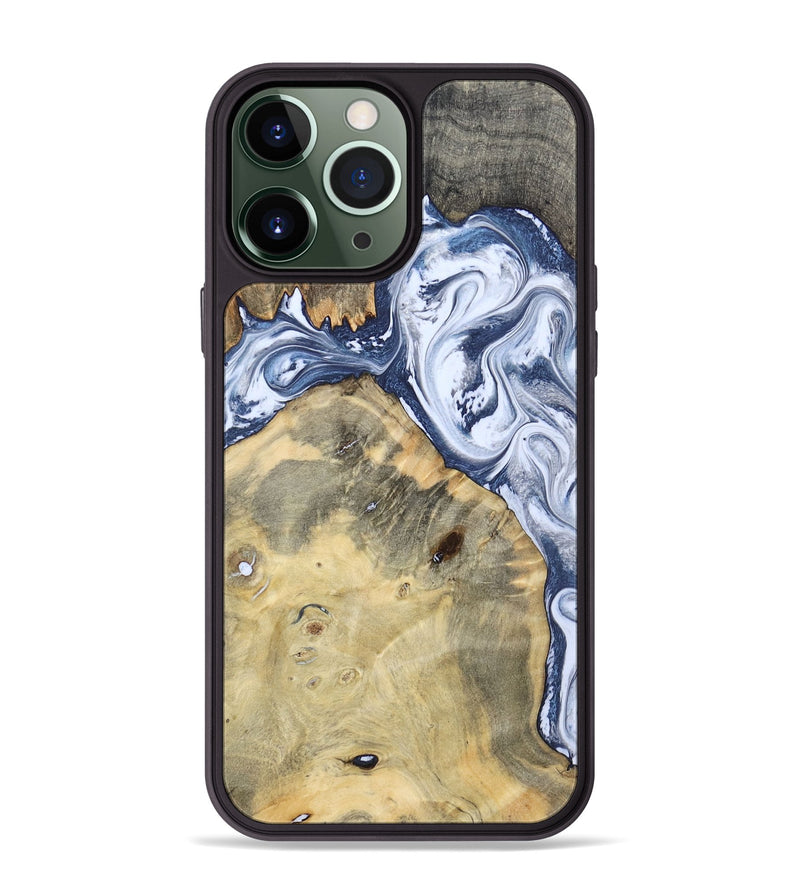iPhone 13 Pro Max Wood Phone Case - Henry (Blue, 788458)