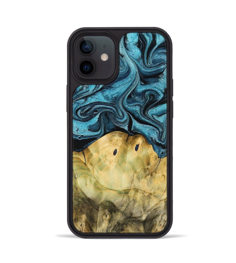 iPhone 12 Wood Phone Case - Nella (Blue, 788468)