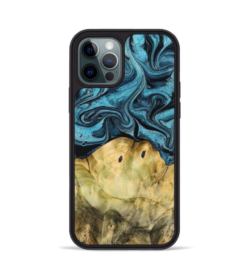 iPhone 12 Pro Wood Phone Case - Nella (Blue, 788468)