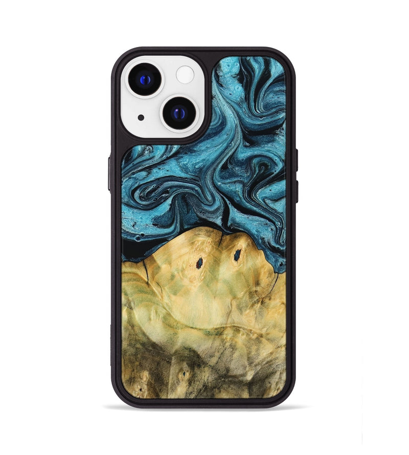 iPhone 13 Wood Phone Case - Nella (Blue, 788468)