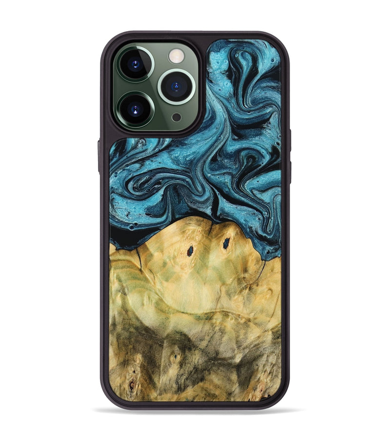 iPhone 13 Pro Max Wood Phone Case - Nella (Blue, 788468)