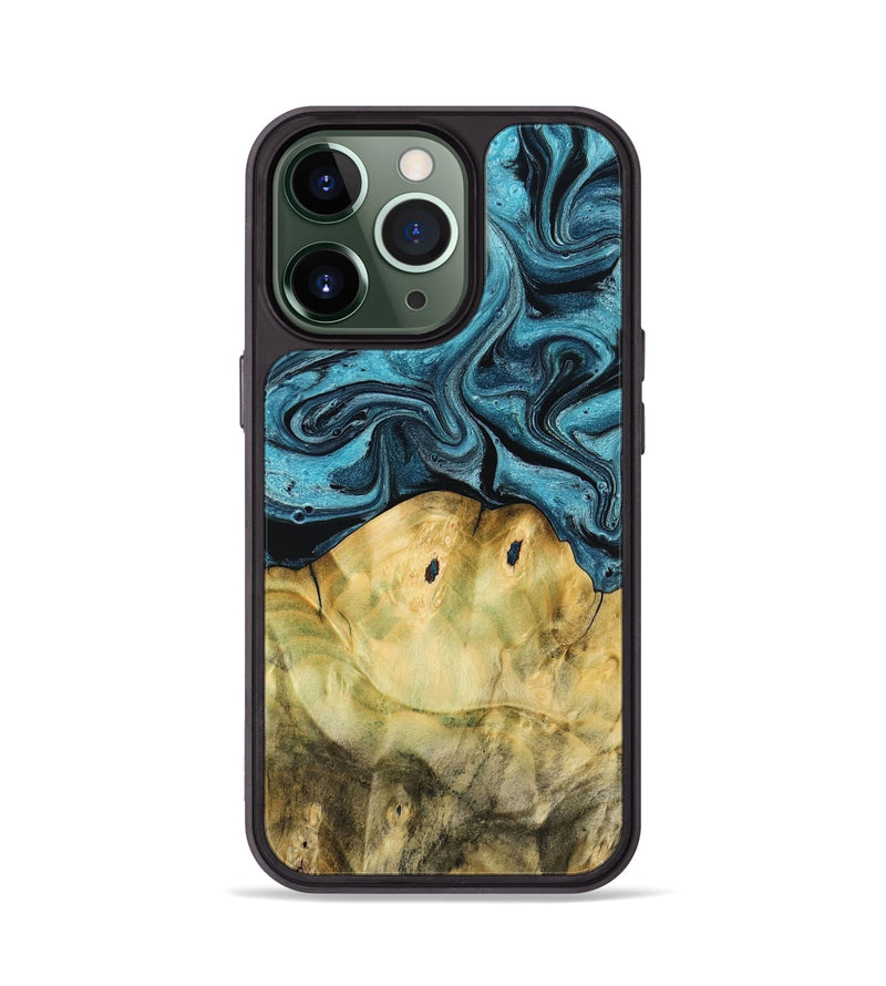 iPhone 13 Pro Wood Phone Case - Nella (Blue, 788468)