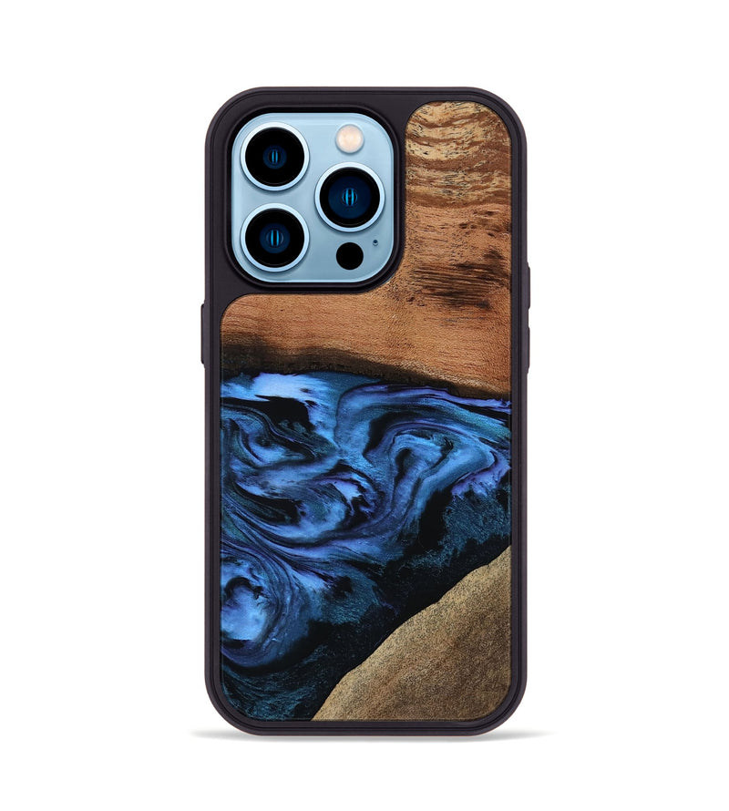 iPhone 14 Pro Wood Phone Case - Egbert (Blue, 788472)