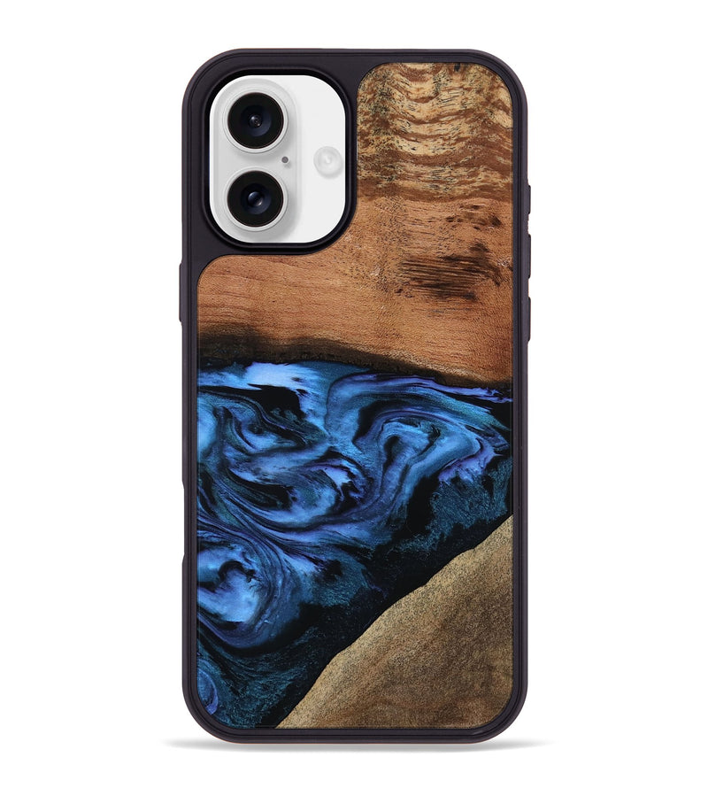 iPhone 16 Plus Wood Phone Case - Egbert (Blue, 788472)