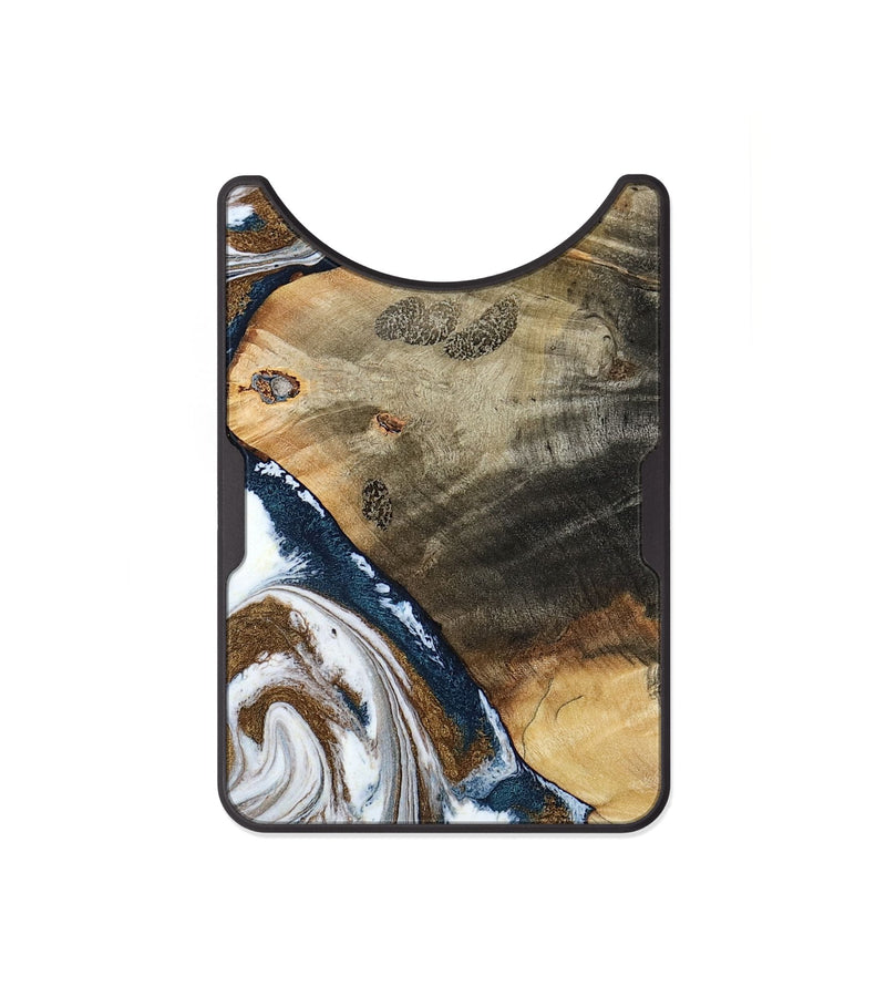 Alloy Wood Wallet - Zyon (Teal & Gold, 788652)