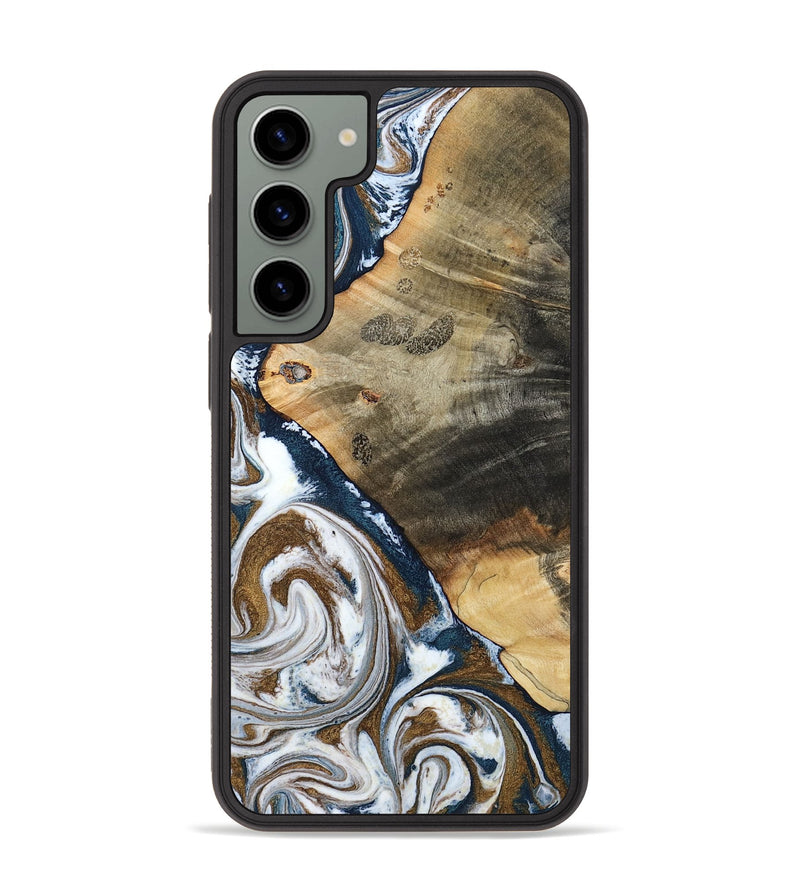 Galaxy S23 Plus Wood Phone Case - Zyon (Teal & Gold, 788652)