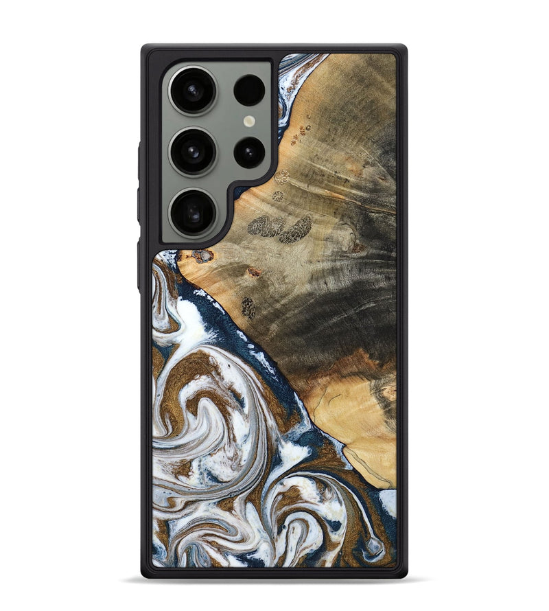 Galaxy S24 Ultra Wood Phone Case - Zyon (Teal & Gold, 788652)