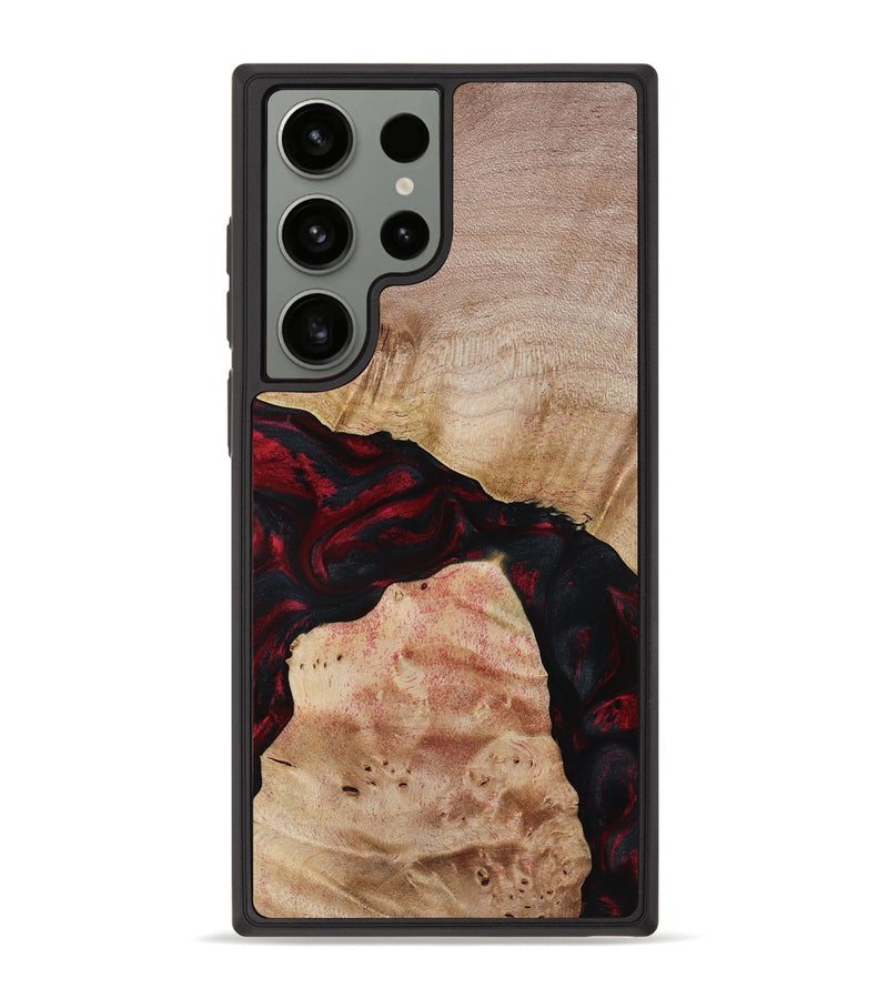 Galaxy S23 Ultra Wood Phone Case - Jackie (Red, 788665)
