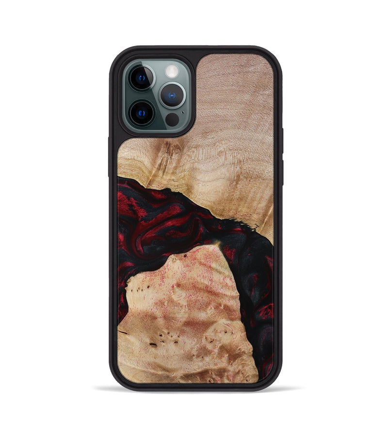 iPhone 12 Pro Wood Phone Case - Jackie (Red, 788665)