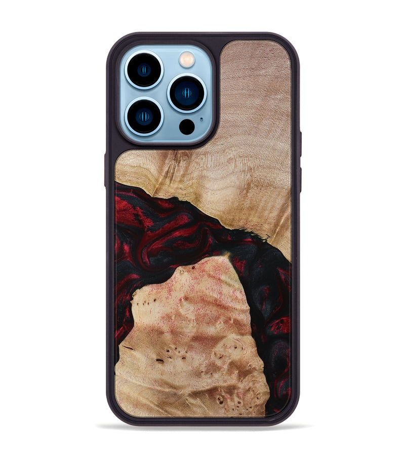 iPhone 14 Pro Max Wood Phone Case - Jackie (Red, 788665)