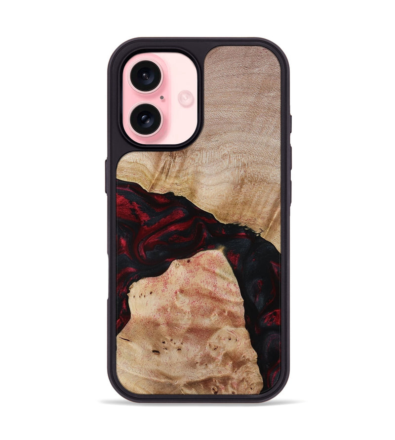 iPhone 16 Wood Phone Case - Jackie (Red, 788665)