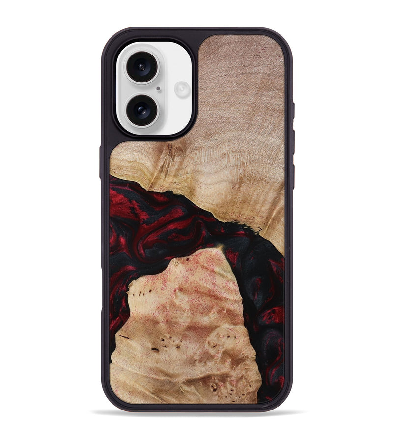 iPhone 16 Plus Wood Phone Case - Jackie (Red, 788665)