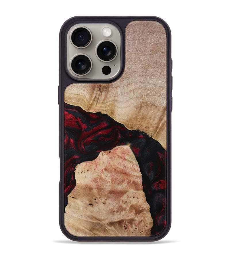 iPhone 16 Pro Max Wood Phone Case - Jackie (Red, 788665)