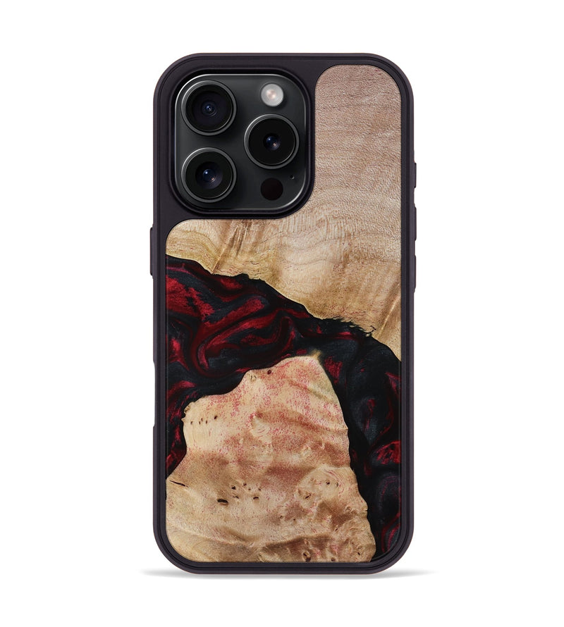 iPhone 16 Pro Wood Phone Case - Jackie (Red, 788665)