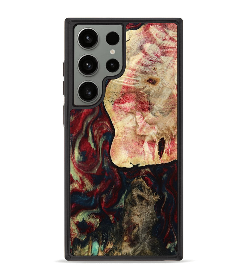 Galaxy S23 Ultra Wood Phone Case - Michell (Red, 788666)