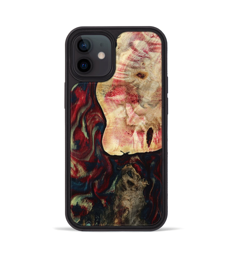 iPhone 12 Wood Phone Case - Michell (Red, 788666)