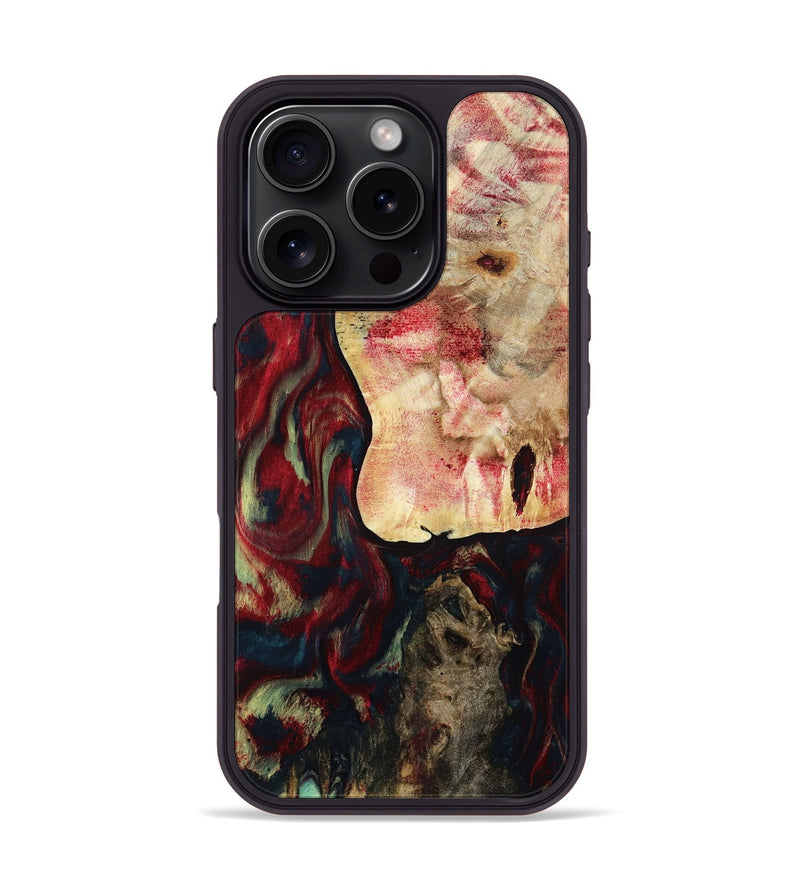 iPhone 16 Pro Wood Phone Case - Michell (Red, 788666)