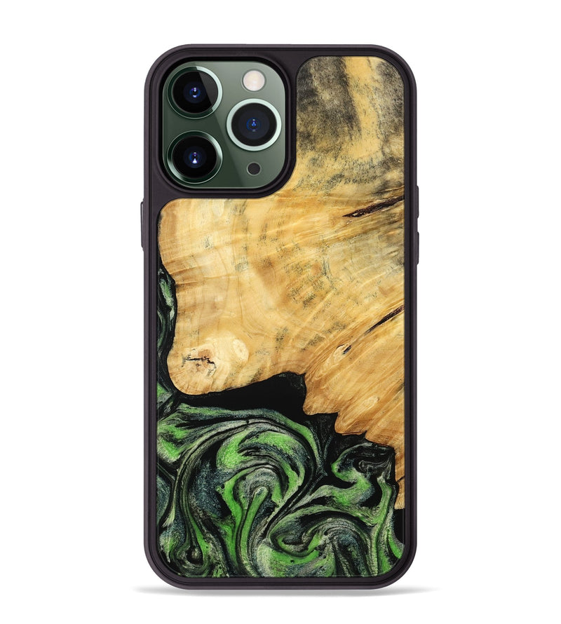 iPhone 13 Pro Max Wood Phone Case - Marta (Green, 788681)
