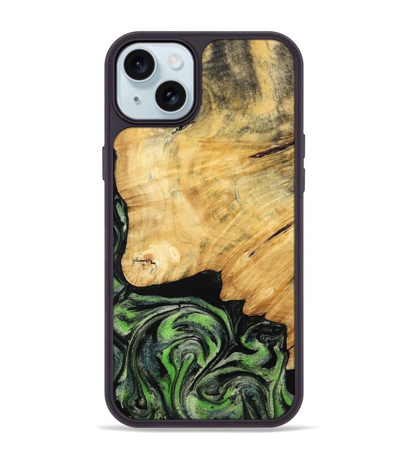 iPhone 15 Plus Wood Phone Case - Marta (Green, 788681)