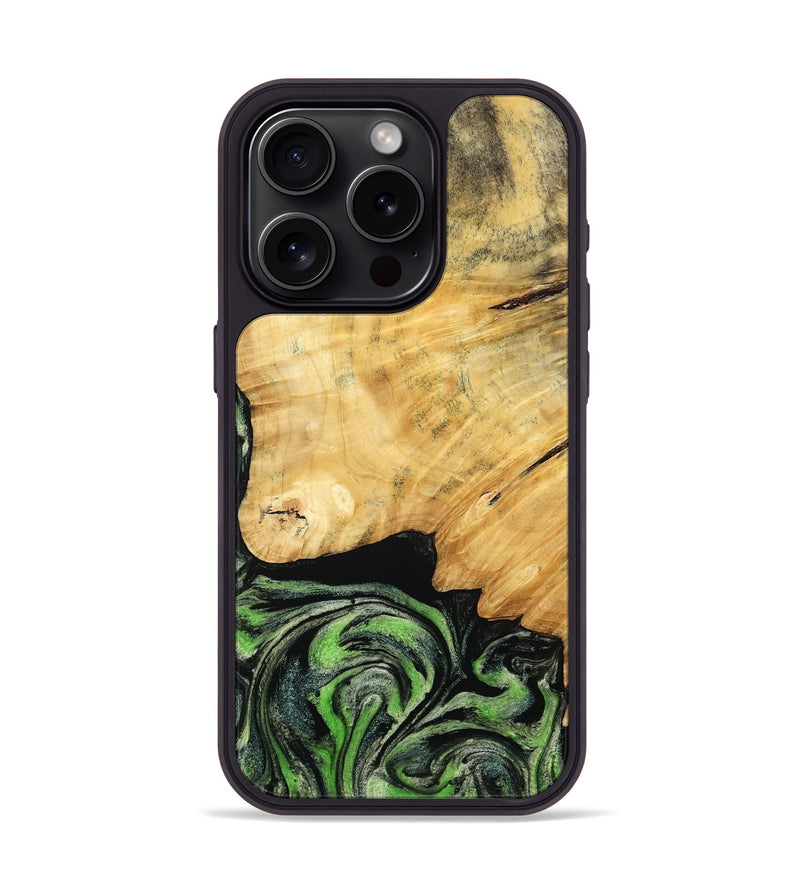 iPhone 15 Pro Wood Phone Case - Marta (Green, 788681)