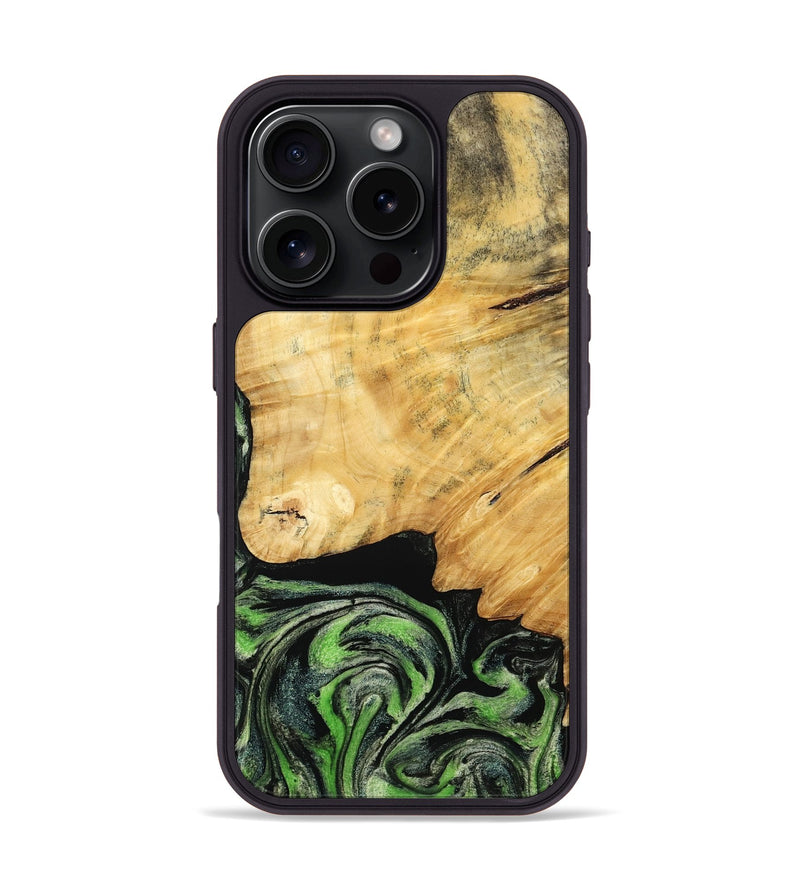 iPhone 16 Pro Wood Phone Case - Marta (Green, 788681)